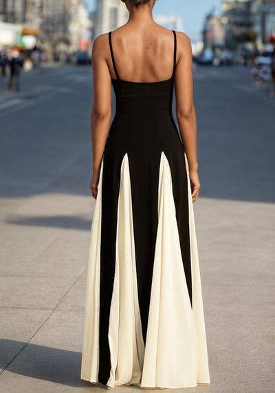 Amelia | Robe Maxi de Contraste Élégante