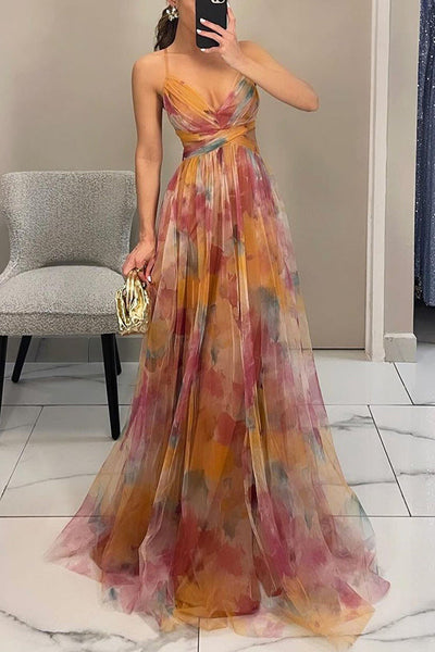 Arabel - Magnifique maxivestido avec imprimé floral