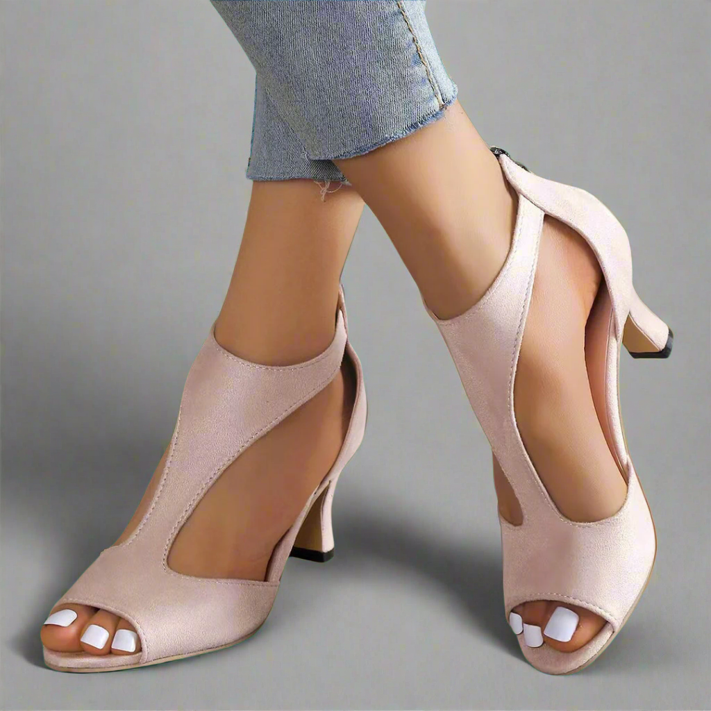 Annelie™ | Sandales Stiletto Premium avec Fermeture Éclair