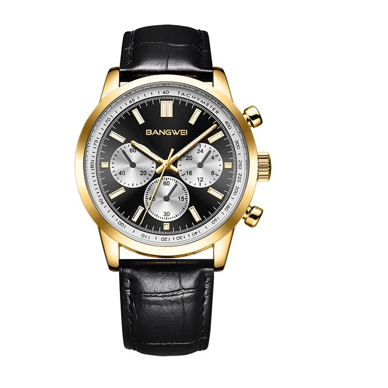 Montre Quartz en Cuir Militaire Sportive Décontractée pour Homme