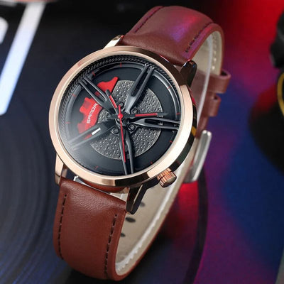 Montre Quartz avec Cadran Rotatif