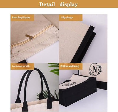 Harper™ - Sac Tote Personnalisé avec Lettre