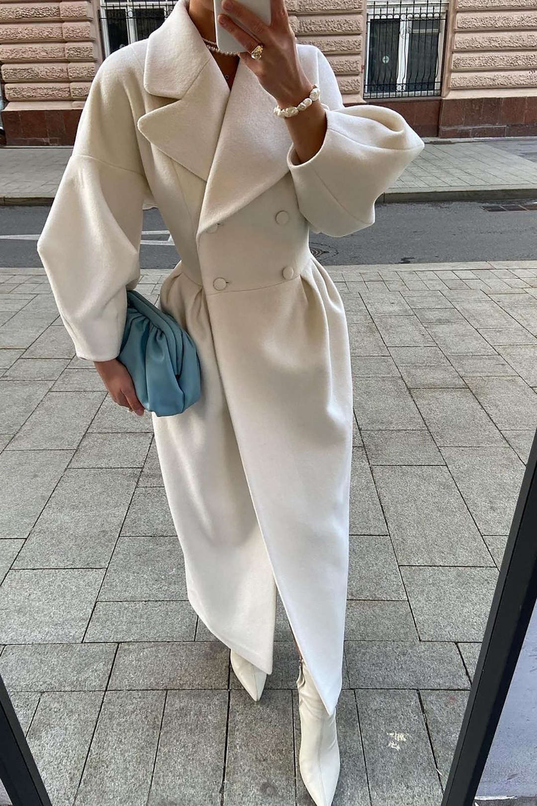 Josiane - Manteau élégant à double boutonnage