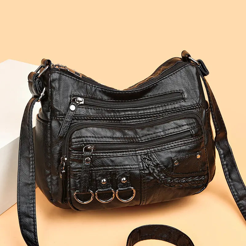 Olivia™ Vintage Charm | Sac à Fermeture Éclair Souple