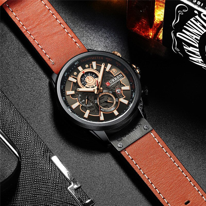 Montre Calendrier Quartz Multifonction