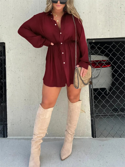 Amelie | Robe Monopiece en Satin à la Mode