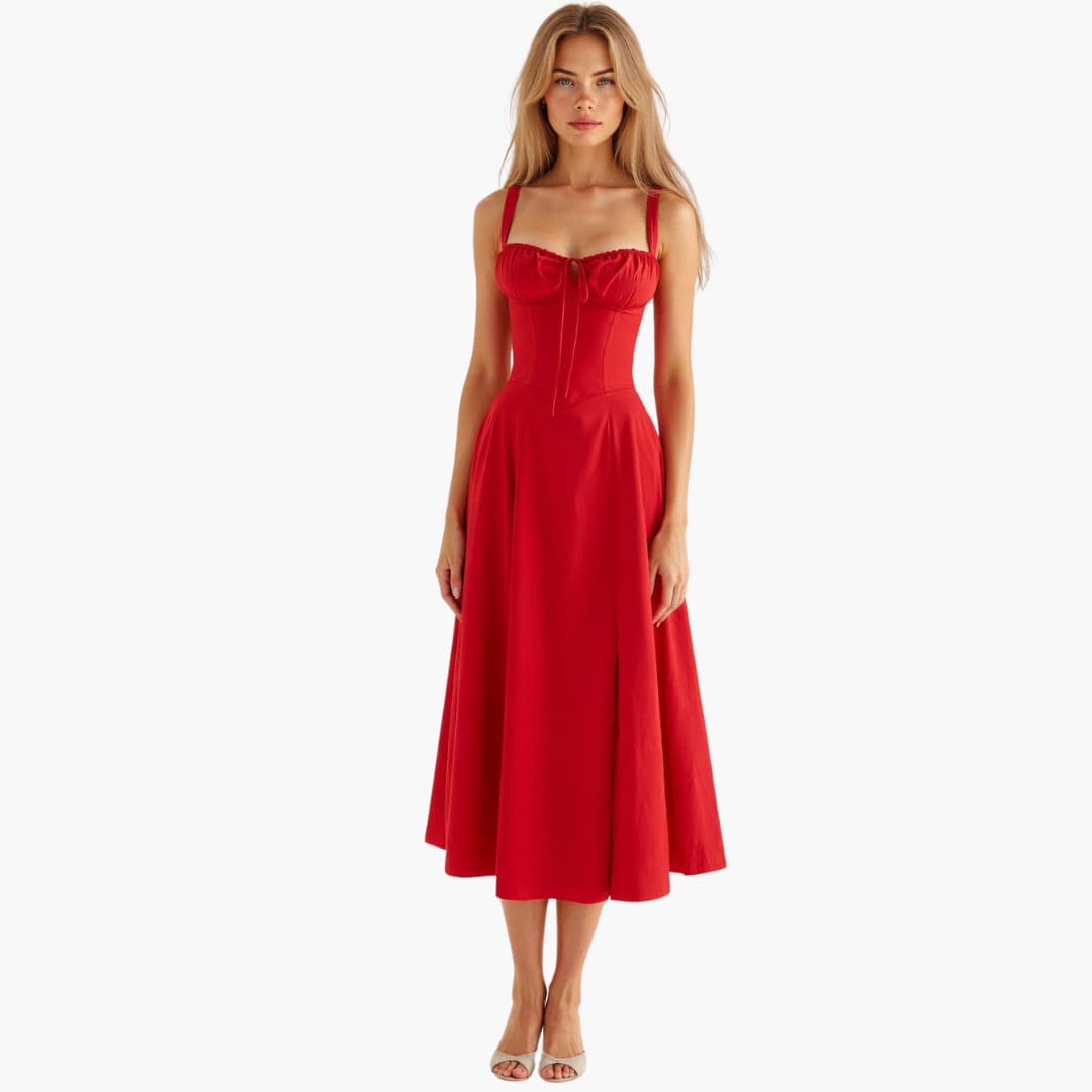 Stella | Robe midi légère et fluide pour femme