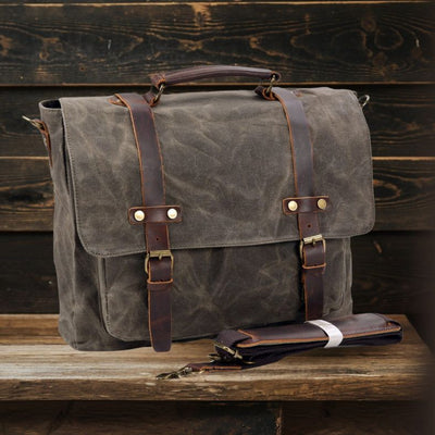 BRUGES | Sac Messager en Toile et Cuir