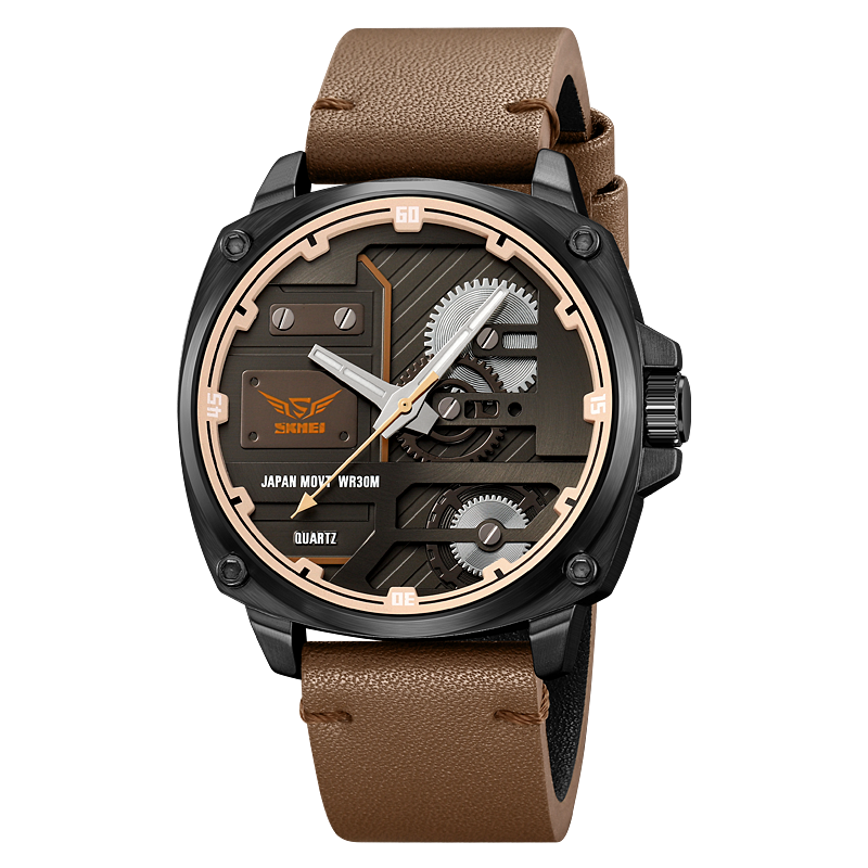Montre pour homme en cuir quartz
