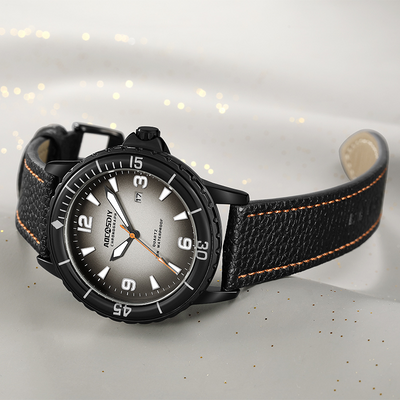 Montre décontractée avec bracelet en cuir