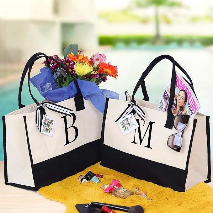 Harper™ - Sac Tote Personnalisé avec Lettre