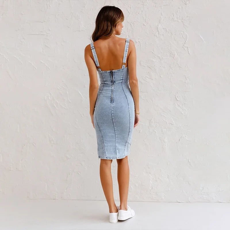 Jane | Robe en Jean Décontractée et Élégante