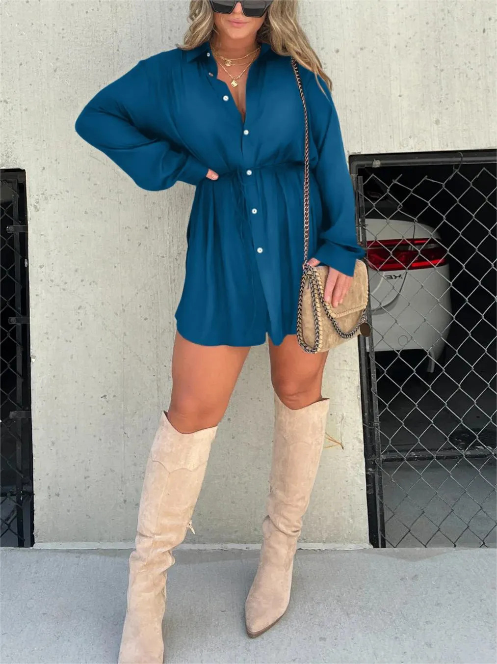 Amelie | Robe Monopiece en Satin à la Mode