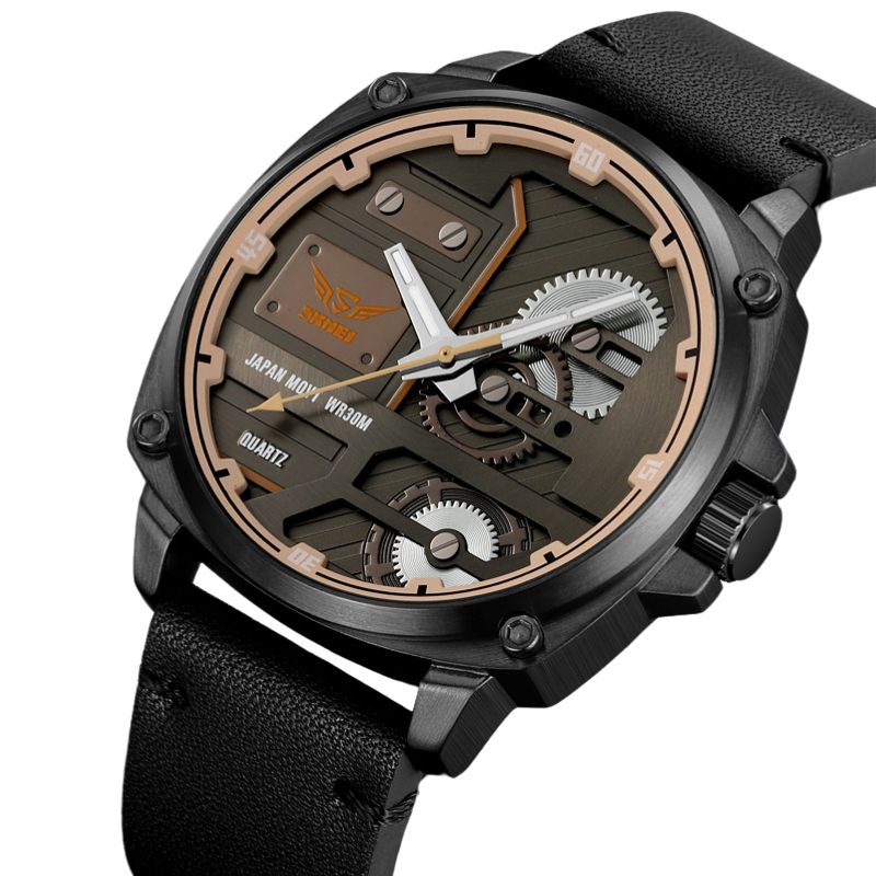 Montre pour homme en cuir quartz