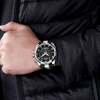 Montre Chronographe Sport Militaire en Cuir de Luxe