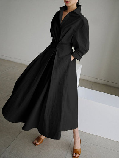 Clémence™ | Robe Midi avec Boutons