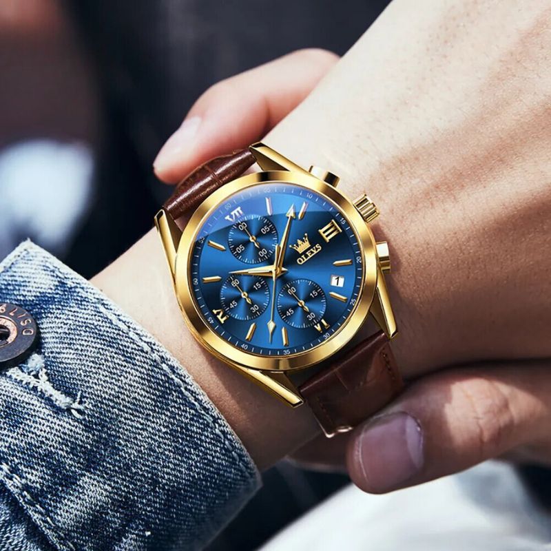 Montre Chronographe Lumineuse en Quartz