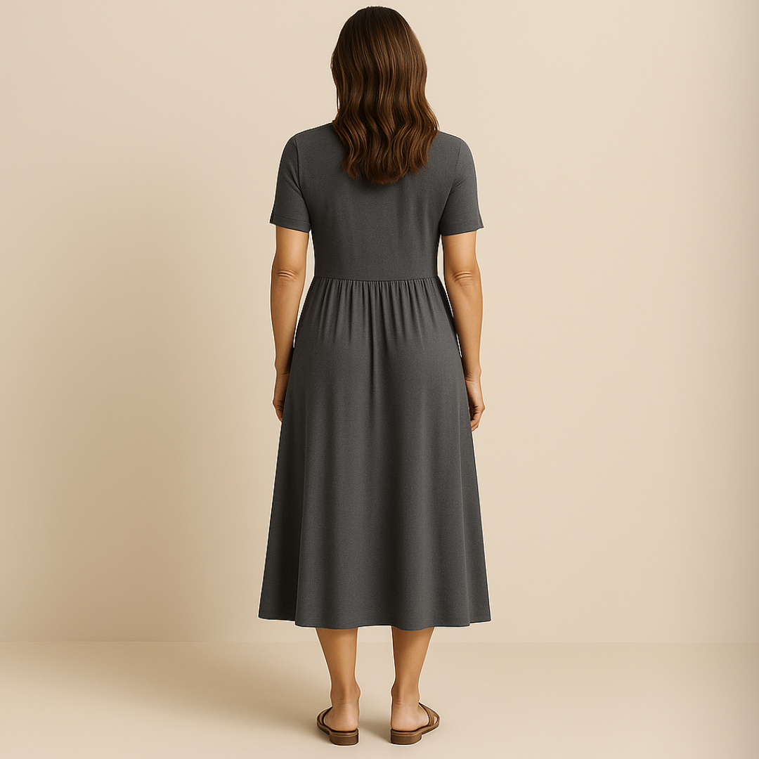 Anny | Robe Midi Élégante avec Décolleté en V