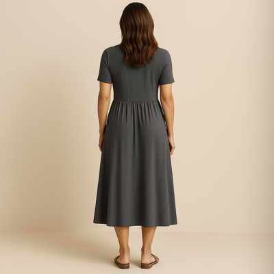 Anny | Robe Midi Élégante avec Décolleté en V
