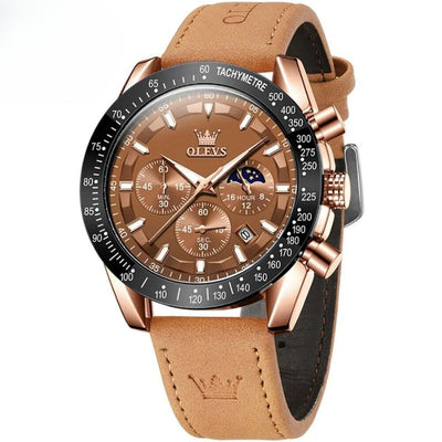 Montre à Quartz en Cuir Classique
