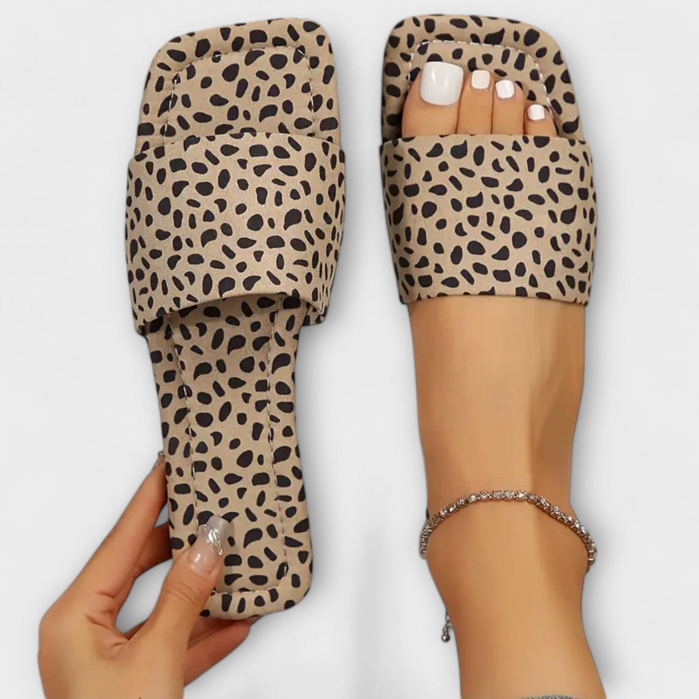 Mocassins plats avec imprimé léopard
