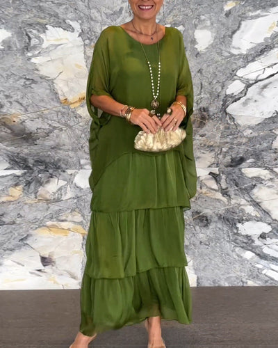 Morgan™ | Robe Maxi Verte en Couches