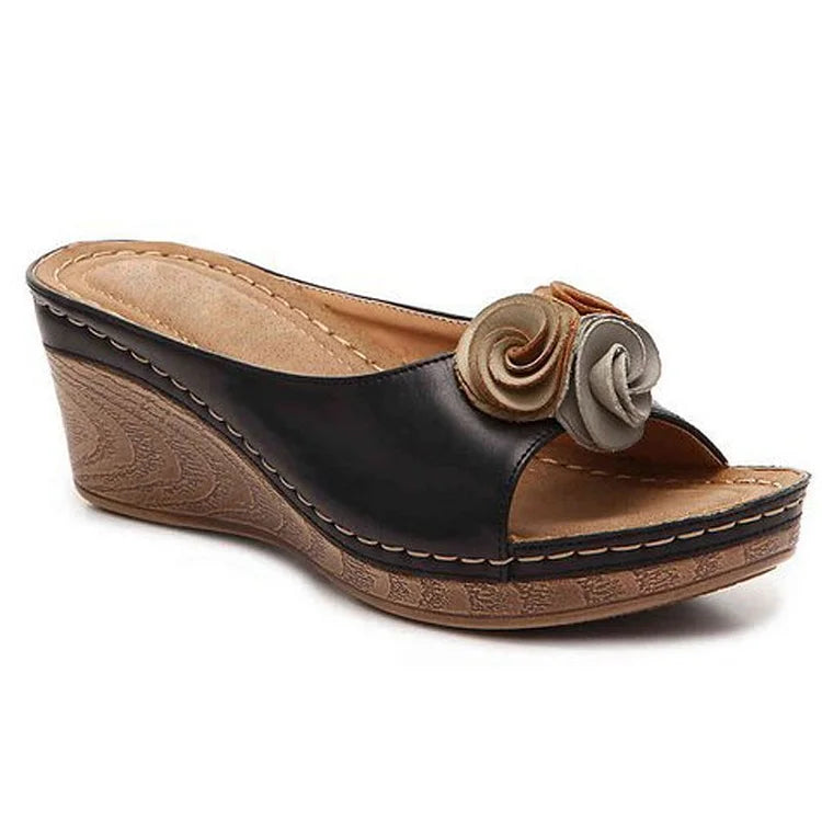 Lily™ - Sandales orthopédiques à bride fleurie