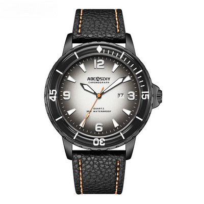 Montre décontractée avec bracelet en cuir