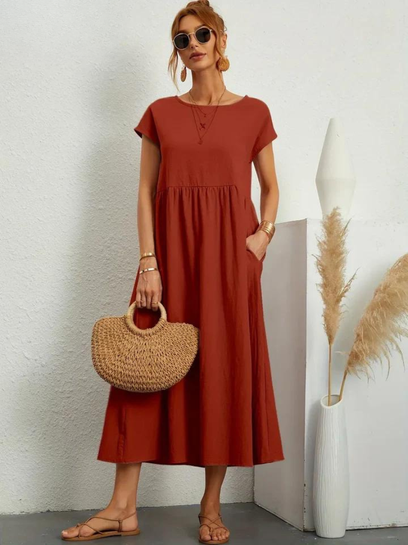 Ruby™ | Tunique Essentielle Élégante en Coton et Lin