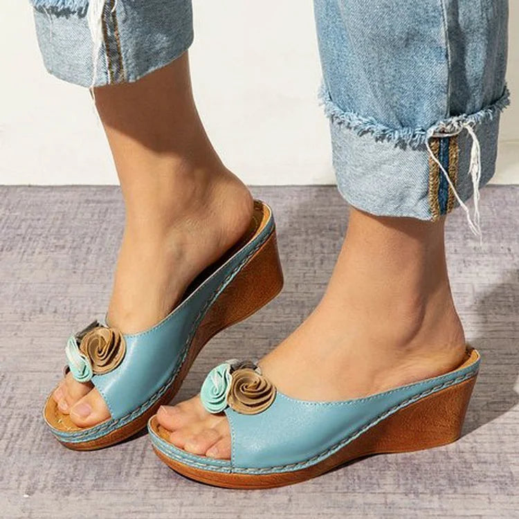 Lily™ - Sandales orthopédiques à bride fleurie