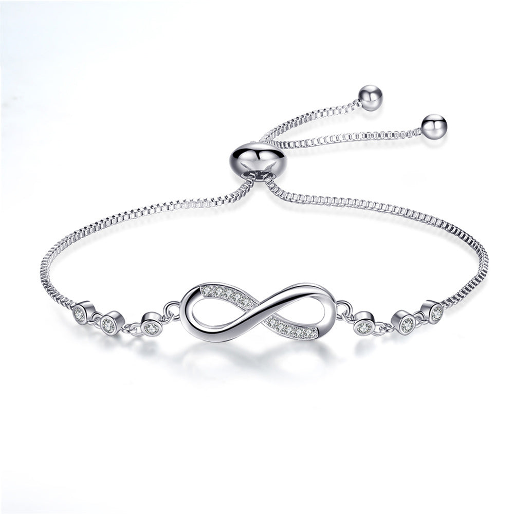 Bracelet Ajustable Infini en Argent