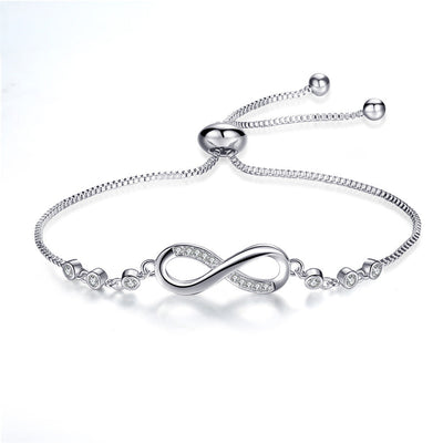 Bracelet Ajustable Infini en Argent
