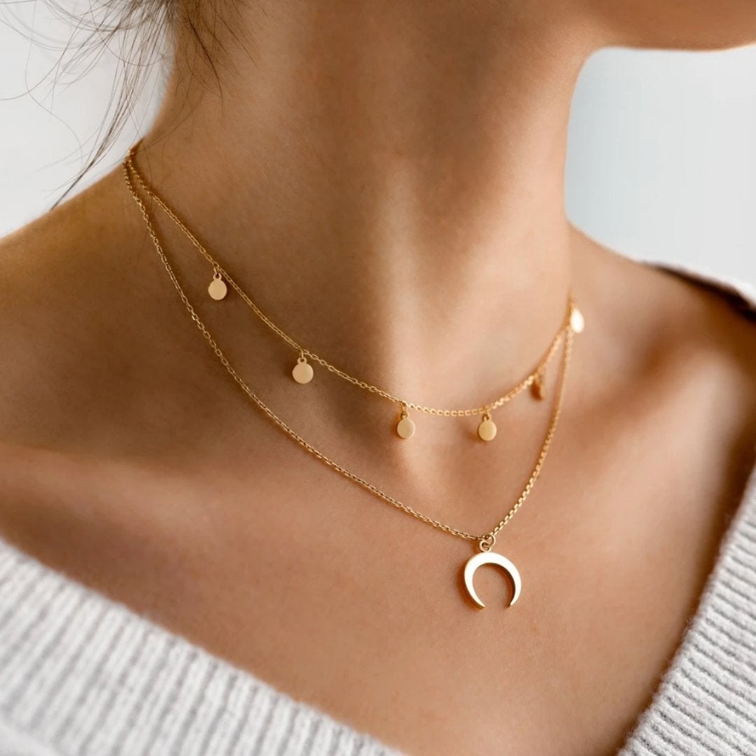 Collier de Lune en Or