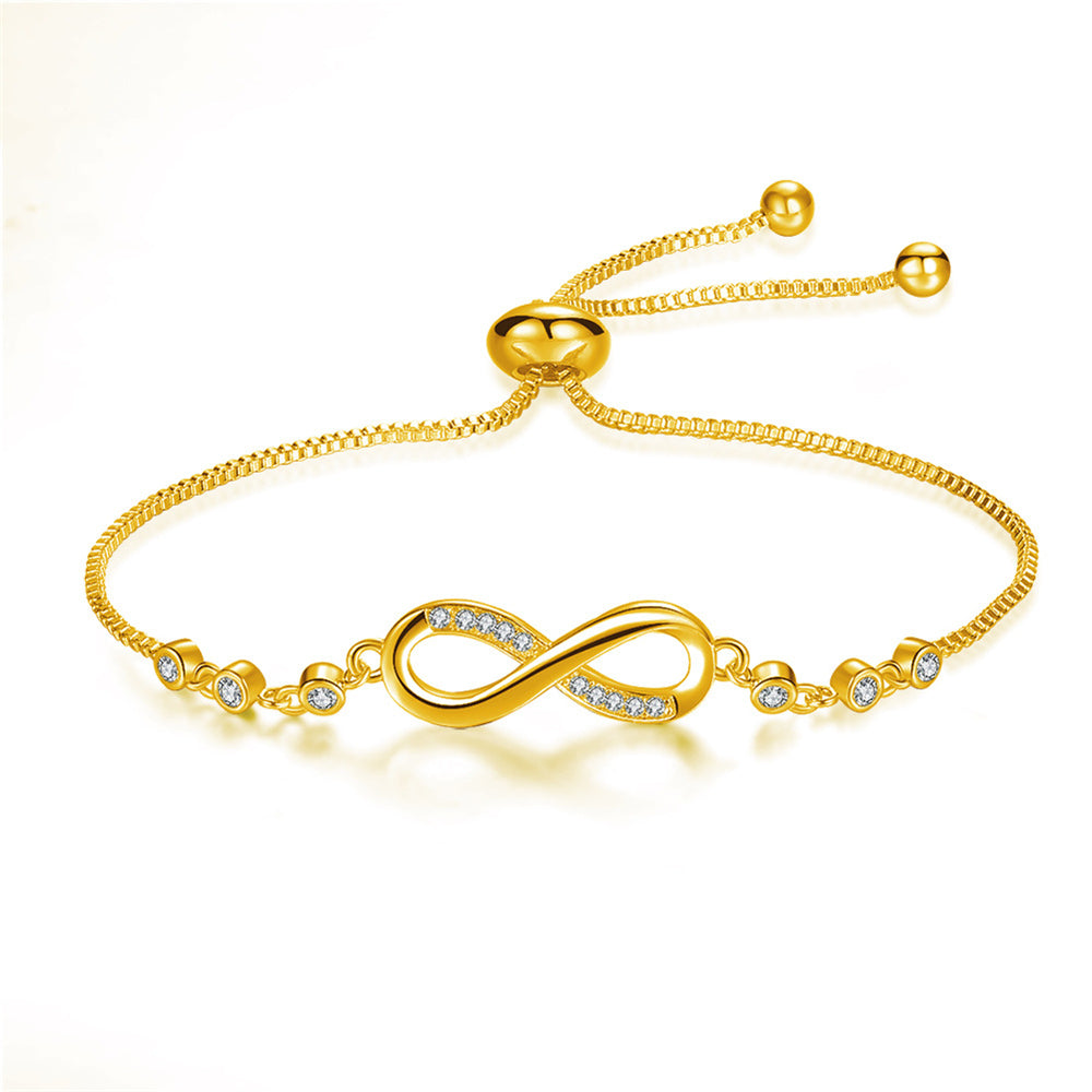 Bracelet Ajustable Infini en Argent