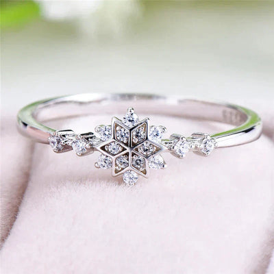 Bague Flocon de Neige en Argent Sterling 925