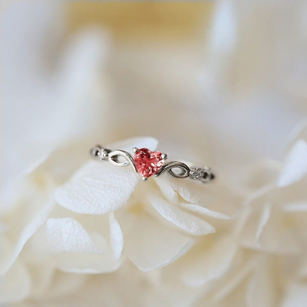 Bague en Cœur de Zirconia