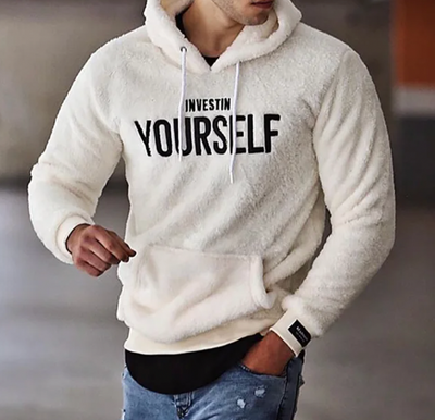 Christophe - Sweat à capuche Sherpa confortable avec message inspirant