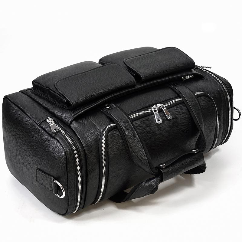 CHARLEROI | Sac de Voyage en Cuir Noir