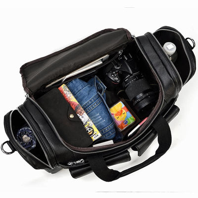 CHARLEROI | Sac de Voyage en Cuir Noir