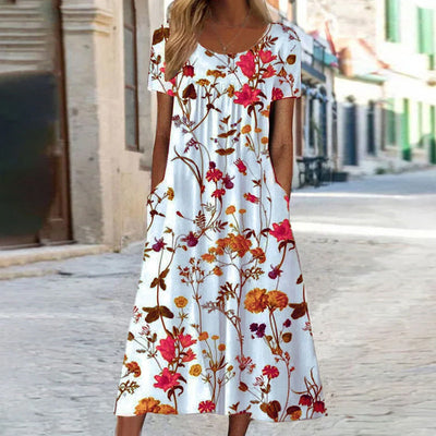Isaura™ | Robe Boho Florale avec Couverture Ventre