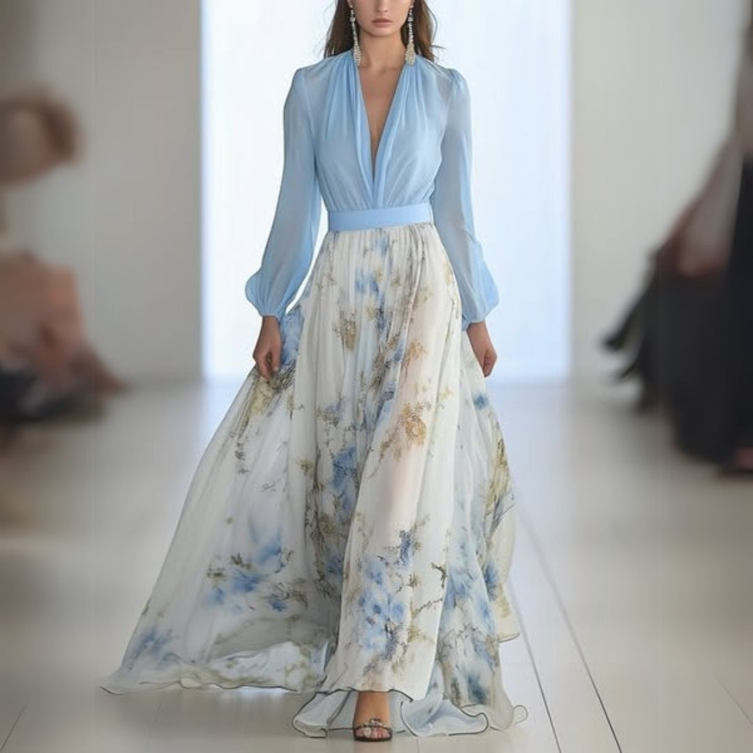 Dolores | Élégante Robe Maxi Fleurie
