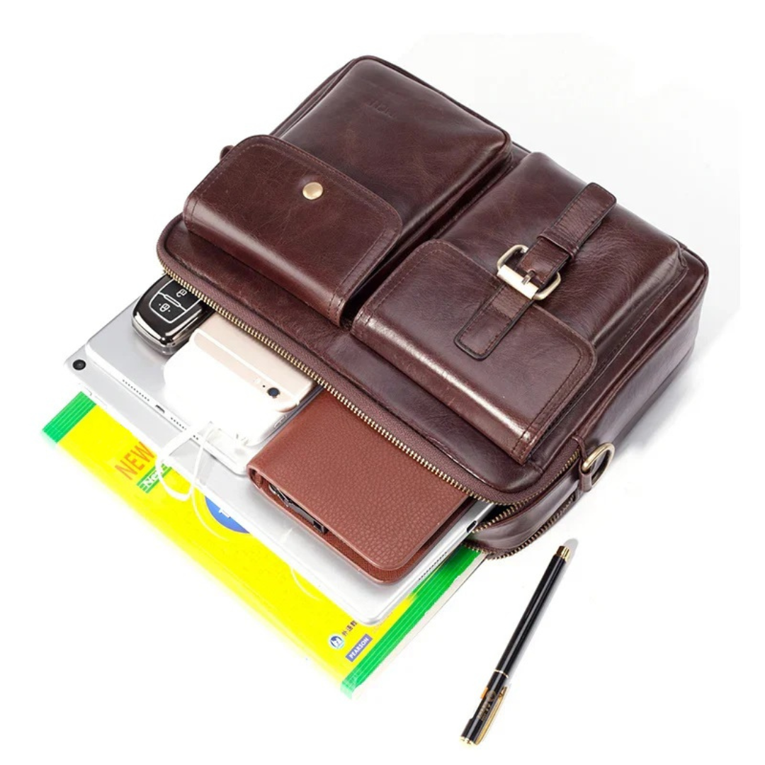 CULLEN | Sac Messager en Cuir Véritable