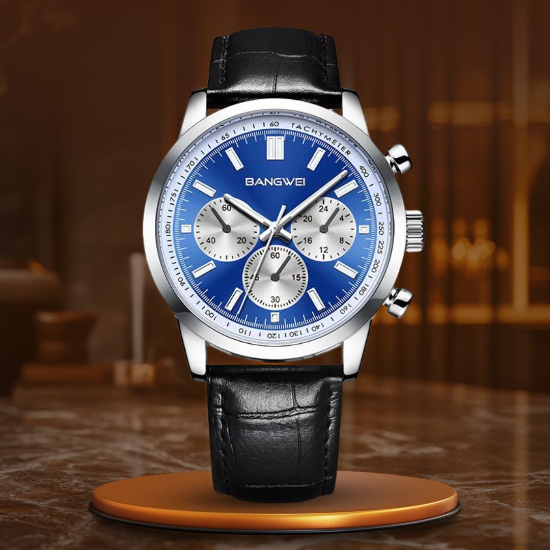 Montre Quartz en Cuir Militaire Sportive Décontractée pour Homme