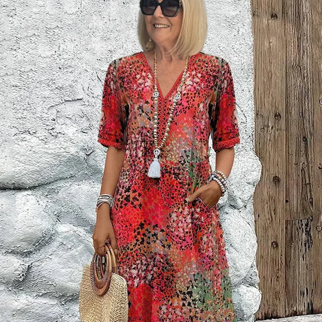 Florence | Robe Midi Vibrante