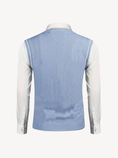 EUSTACHE - GILET EN MAILLE TORSADÉE