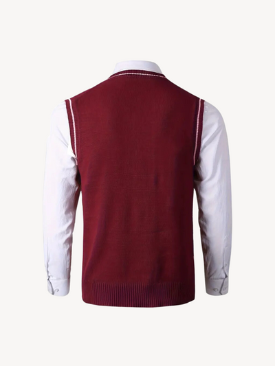 EUSTACHE - GILET EN MAILLE TORSADÉE