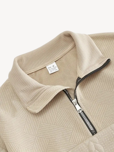 RANIER - HENLEY CASUAL À DEMI-ZIP