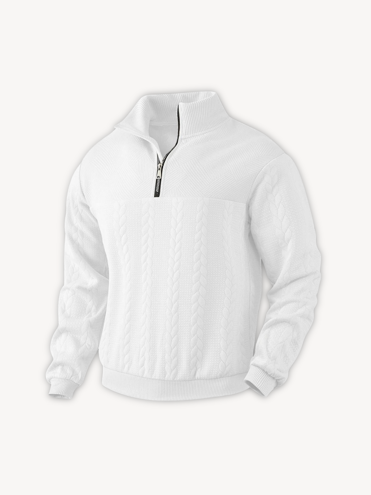 RANIER - HENLEY CASUAL À DEMI-ZIP