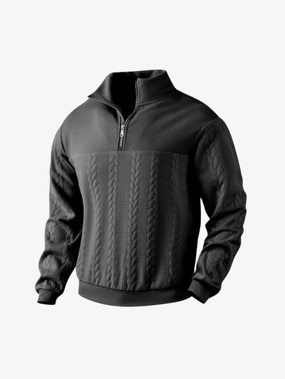 RANIER - HENLEY CASUAL À DEMI-ZIP