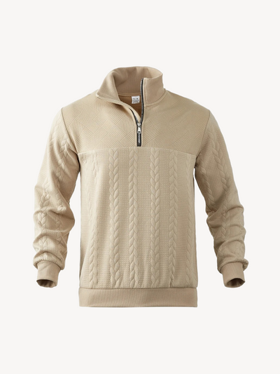 RANIER - HENLEY CASUAL À DEMI-ZIP